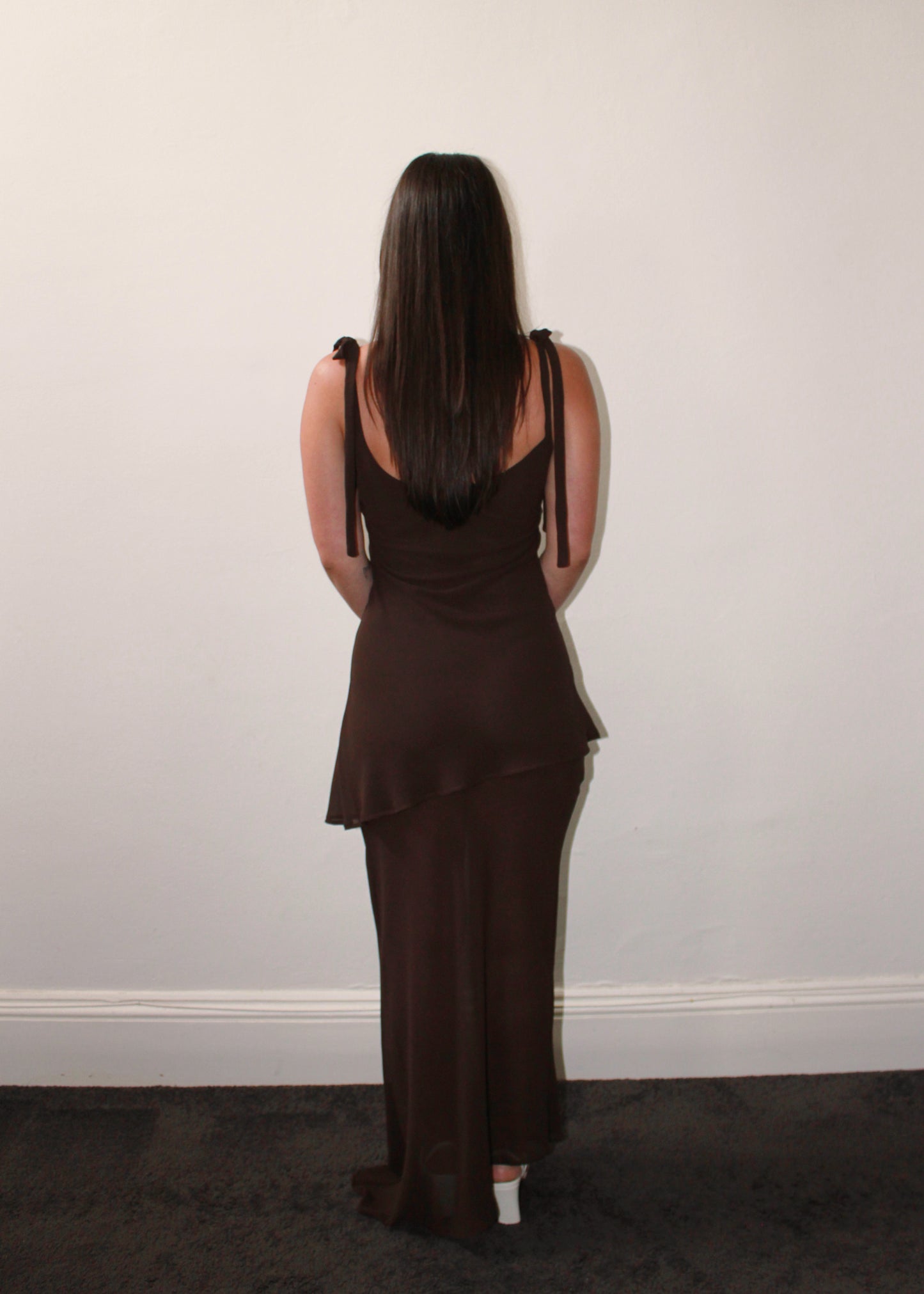 Lucy Maxi Dress in Brown
